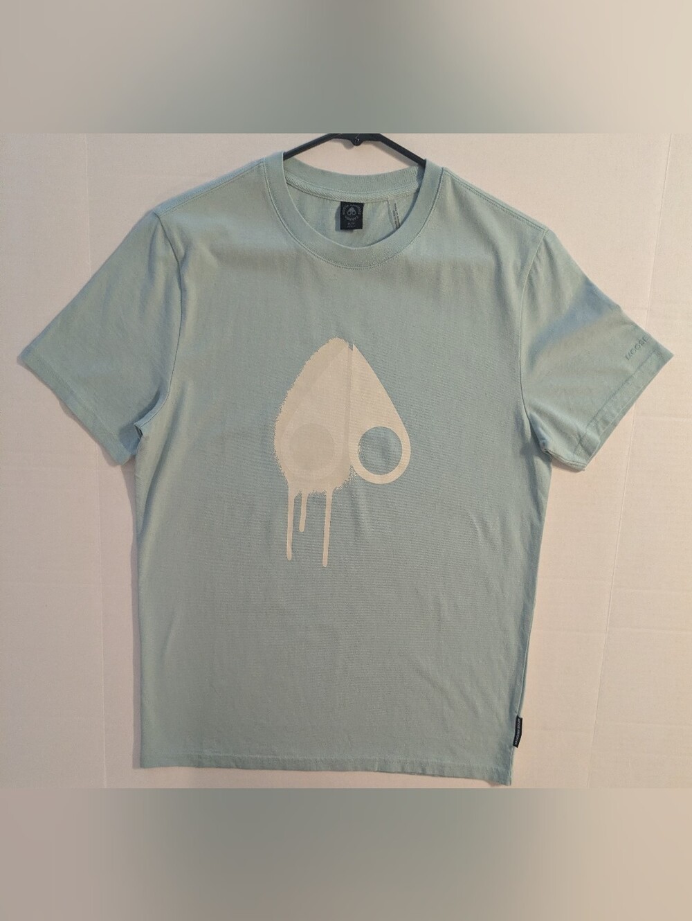 Moose Knuckles Light Blue Graphic Crewneck T-Shirt- XS (NWOT)